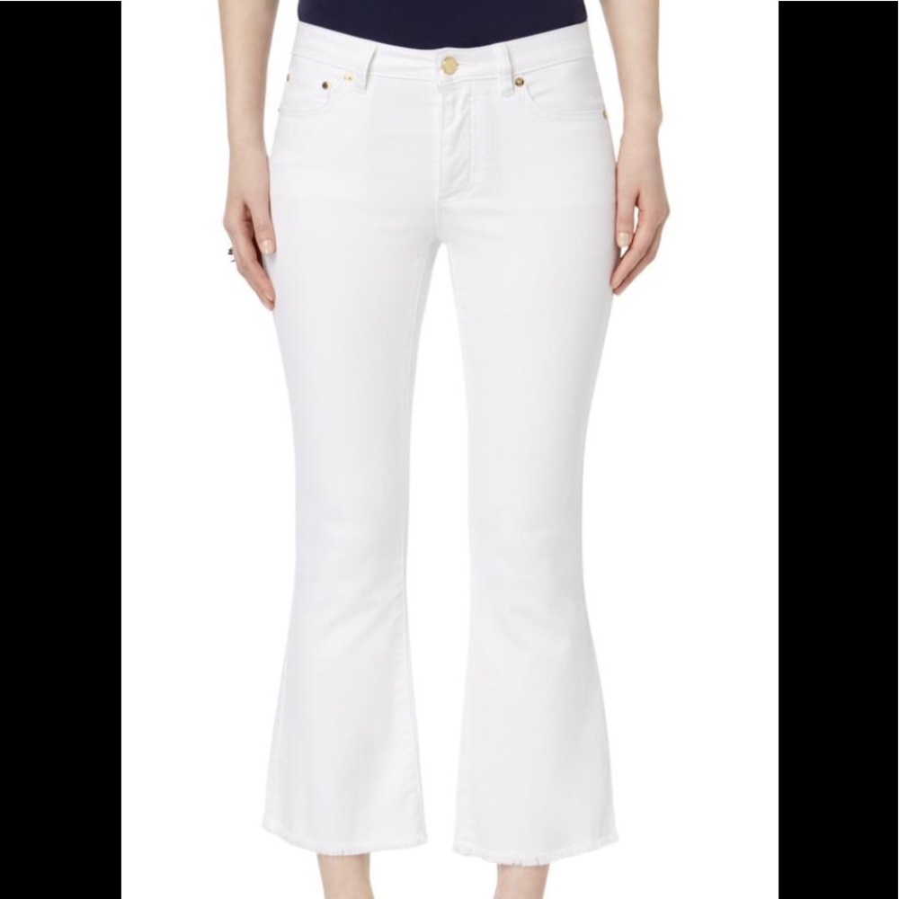 Michael Kors Cropped Jeans Flared Raw Hem